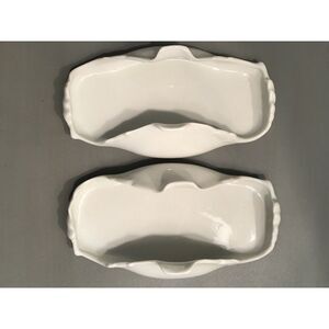 MARYLAND CHINA silverware DISH Set of 2 Ivory Vintage